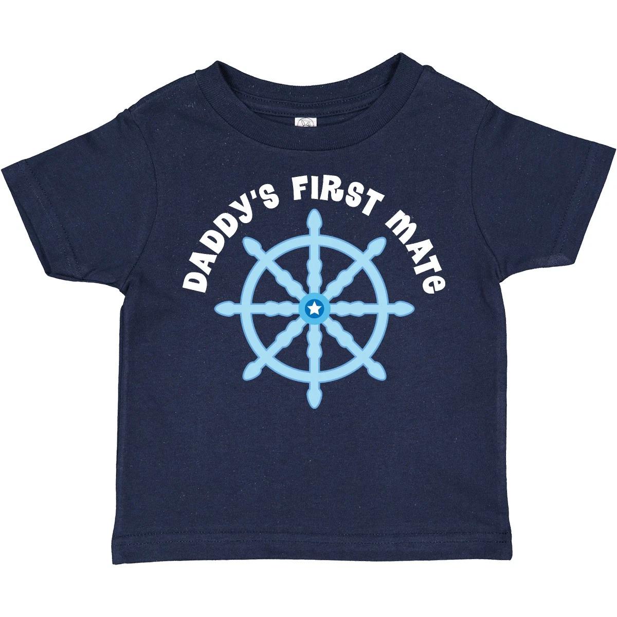 Inktastic Daddy s First Mate Sailing Nautical Toddler T-Shirt Sailor Boys Boy 120