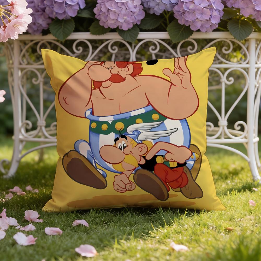Federa Cuscino Anime A-Asterix Copricuscino Doppia Scena per Casa e Auto: Reversibile per un Comfort Premium