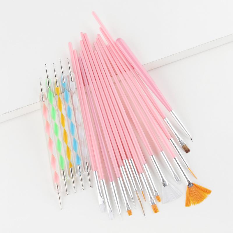 

Nail Art Brush Set 20 Nail Art Painting Pen Pull Line Pen Light Therapy Pen Diamond Nail Art Tools Full Set