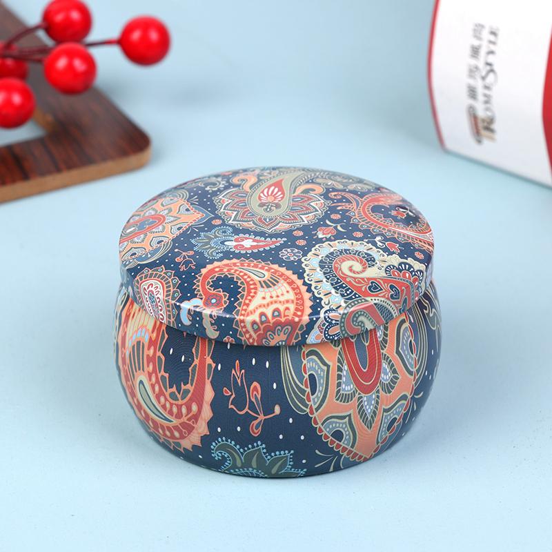 Vintage Mum Konserve Kutusu Şeker Kurabiye Saklama Kutusu Kuru Baharat Saklama Kavanozu Uygun DIY Mum Kozmetik Merhem Yapımı Noel
