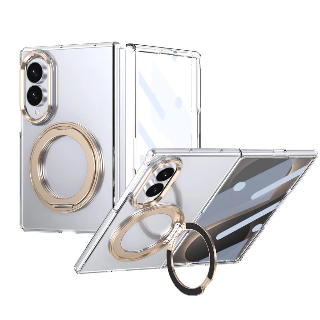 For Samsung Galaxy Z Fold 8 Case Protective HD Transport 360 Rotation Ring Holder Full Cover with film Mobile Phone Back Cover