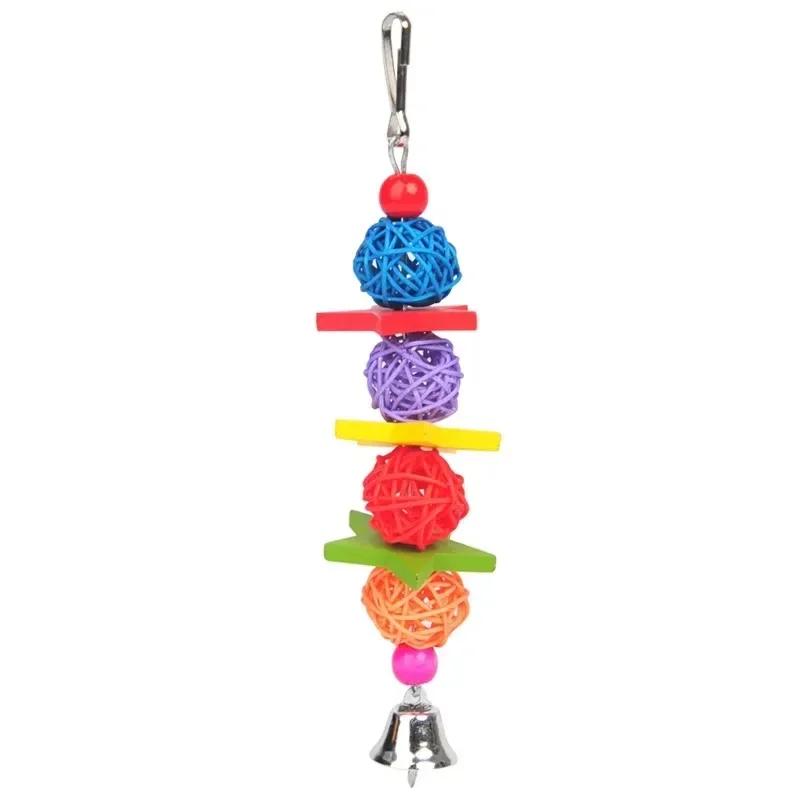 Bird Swing Parrot Toys With Bell Hanging Ring Stand Playstand Cage Playground for Budgerigar Cockatiel Parakeet Bird Supplies