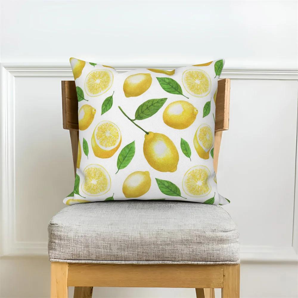 Fruit Print Pillowcase  Summer Home Decor Cushion Cover Sofa Car  Throw