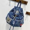 Bags Women'S Bags Canvas With Diamond Bags Casual School Bags Denim Backpacks Large Backpacks