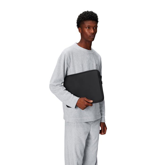 Housse pc portable - rains - trail laptop case 16 - imperméable - rembourrée - zippée