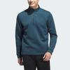 Adidas Dwr Quarter-Zip Sweatshirt Solid Logo Stand Collar Long Sleeve Men Sweatshirt Navy-Blue HZ0434