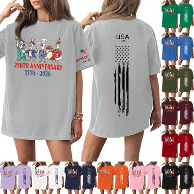 Γυναικείο Casual Μοντέρνο Στρογγυλή Λαιμόκοψη Casual Εκτύπωση Κοντομάνικο Μπλουζάκι Top
