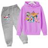 Kids Autumn Winter Clothes Hoodie Cartoon Long Sleeves Sportswear Coat+Pants 2P Boy Girl Toddler 3-12Yrs Leisure Top Fashion Set