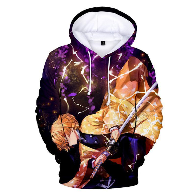 Vibrant Demon Slayer Kimetsu No Yaiba 3d Printed Hoodie Sweatshirt For Casual Wear