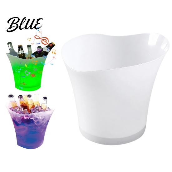 Food-grade Ice Bucket LED Light Up Bucket, Glowing Beer with Color KTV Changing Lights, Battery Powered Champagne Cooler for Bar Party Bottle