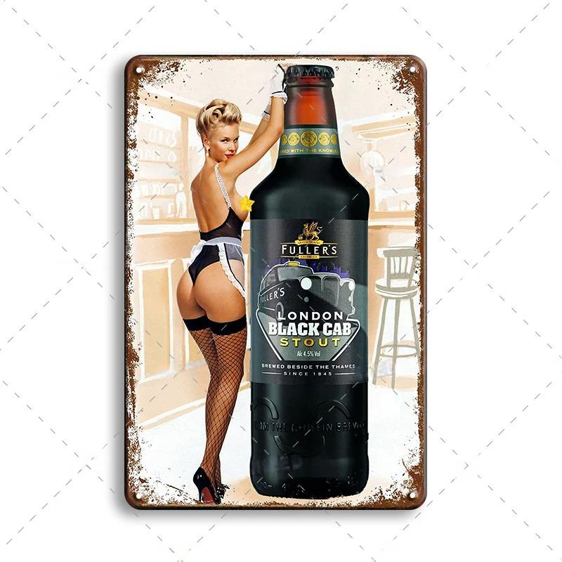 Vintage French Beer Tin Signs Decor Theme Irish Bars Club Pub Wall Posters Metal Plate Retro Vodka Iron