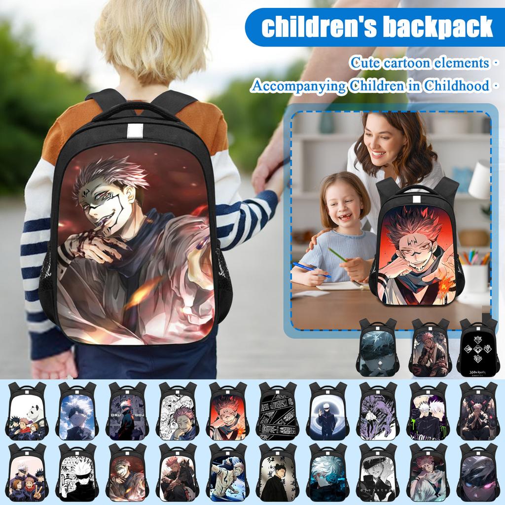 Anime Rucksack mit großer Kapazität und reflektierendem Streifen, Aufbewahrungstasche, Schultasche 13 Zoll