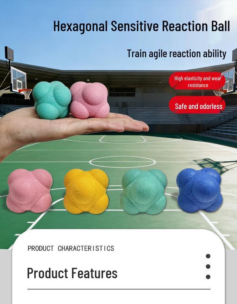 Hexagonal Agile Reaction Ball: Sensory Integration & Hand-Eye Coordination Trainer for Kids