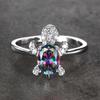 Hot Selling Fashionable White Diamond Turtle Ring Couples Simple Index Finger Ring Accessory