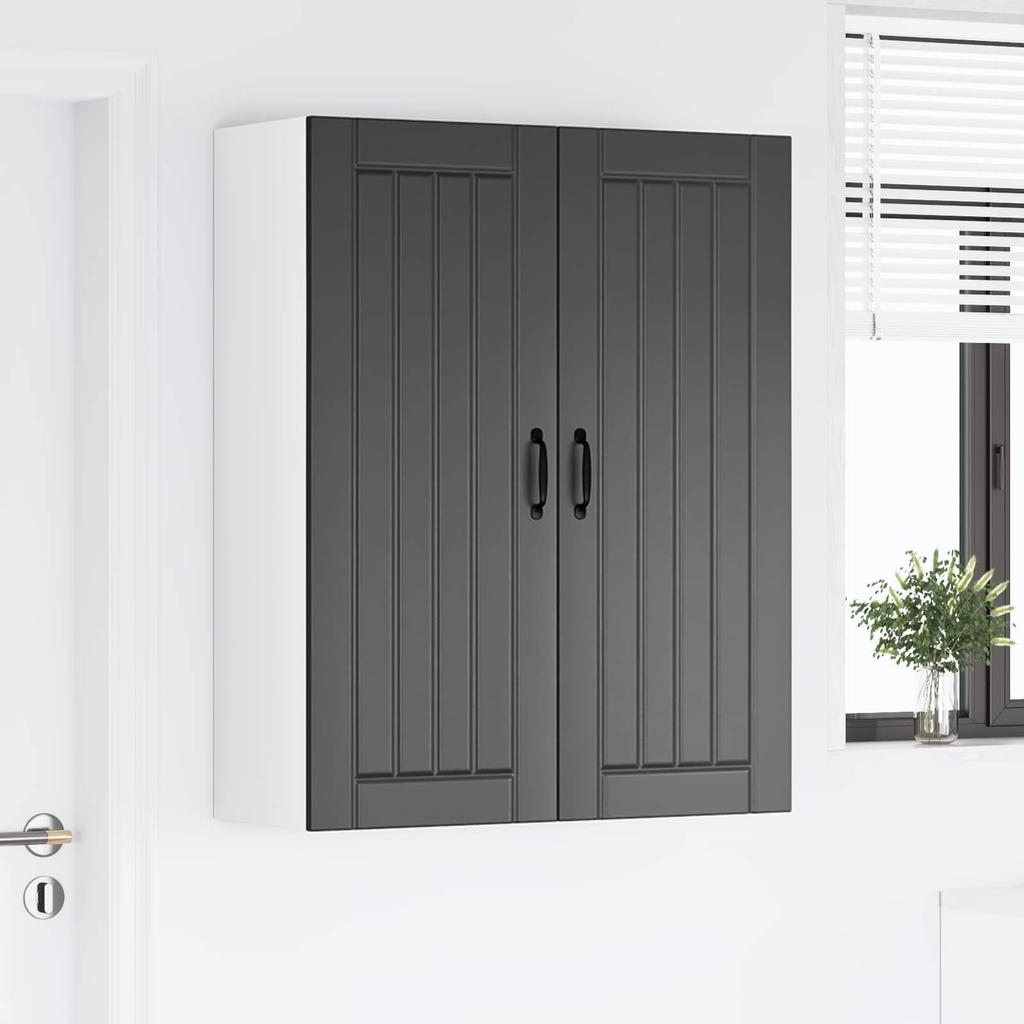 Wall Cabinet LUCCA Black 80 X 31 X 100 Cm Particleboard