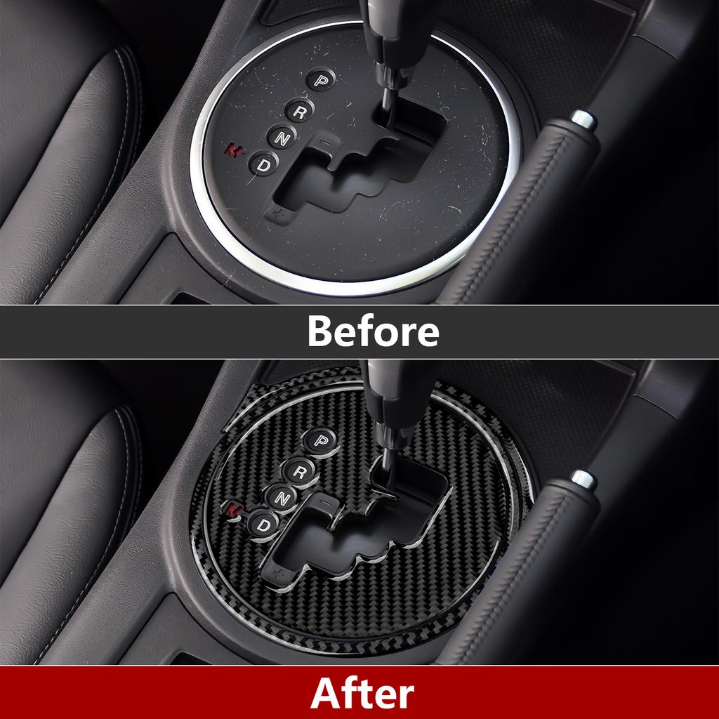 Carbon Fiber Gear Shift Panel Trim Cover Sticker Decoration Fits for Mazda MX-5 Miata MX5 NC 2009 - 2015 Interior