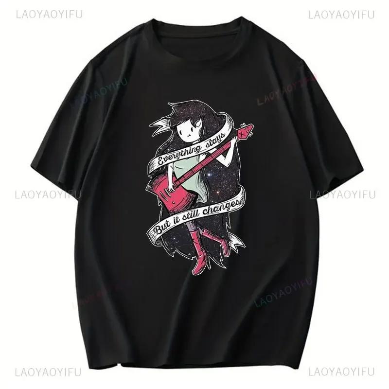 Fashion Adventure Time Cotton T Shirt Marceline The Vampire Queen Short Sleeve T-Shirt Summer O-neck Clothes Unisex Casual Tops