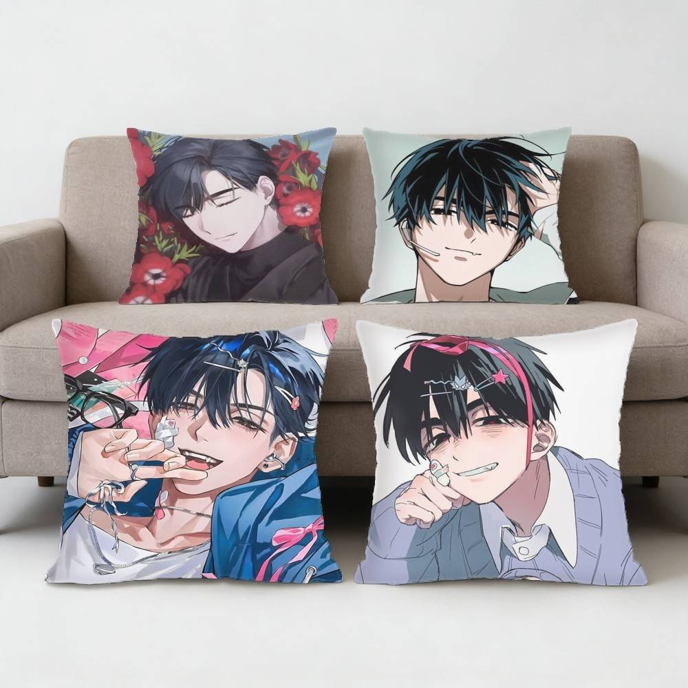 Alien Stage Ivan Pillow Case Antidustmite Pillowcase Invisible zipper silky short plush Sofa cushion cover
