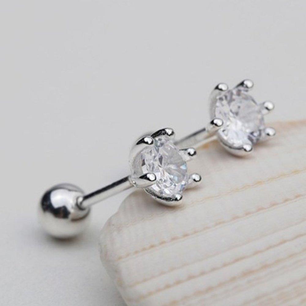 

[Aslit] Cubic piercing earrings silver 925 wedding guest bride and groom