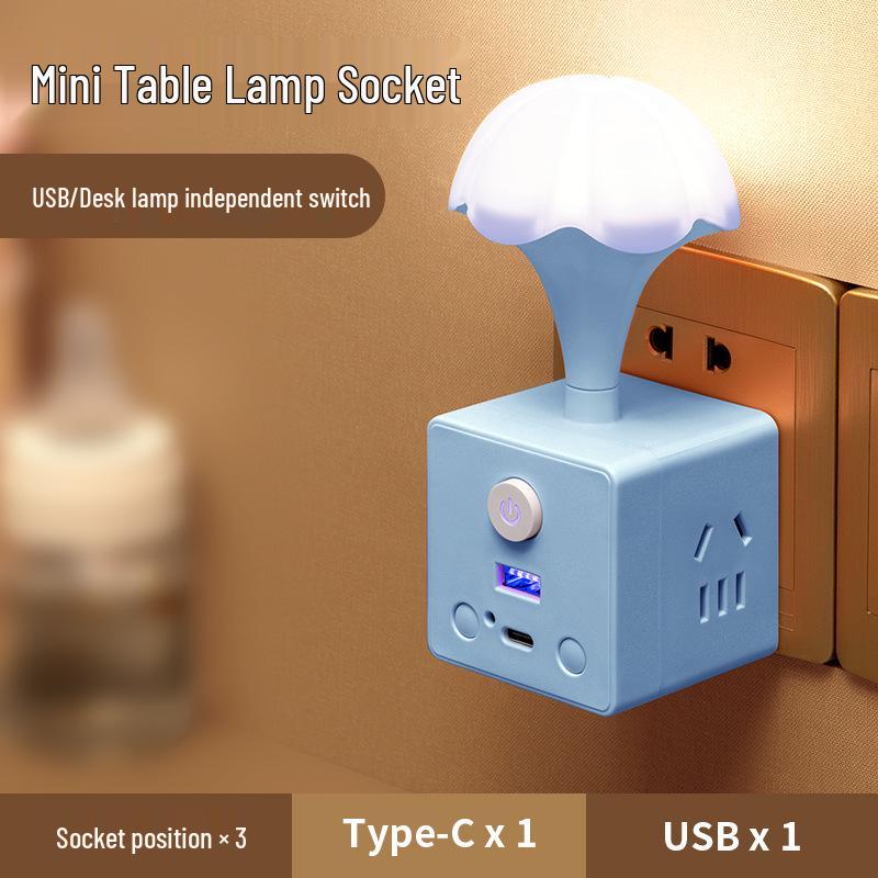 Multifunctional Cube Power Strip with USB and Night Light