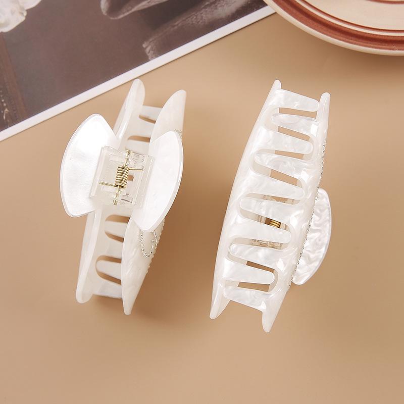 Xueheng Large Acrylic Rhinestone Hair Clip for Women - Bridal, Updo, Ponytail, Shark Style