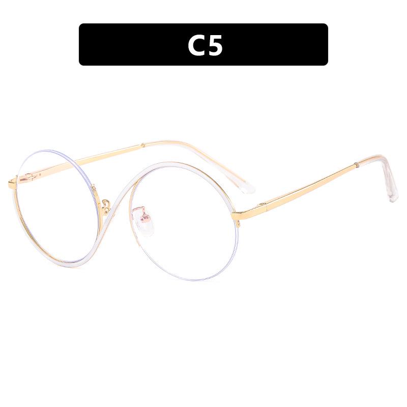 Kedun S Asymmetrical Flat-Lens Blue Light Blocking Metal Half-Frame Glasses, 2022 European & American Style
