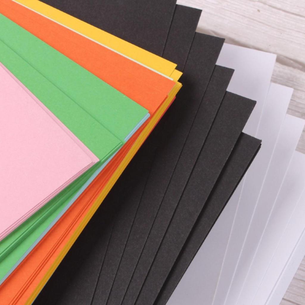 A4 Color & Black/White Cardstock, 200g, for Kids' Crafts & Art, Free Shipping