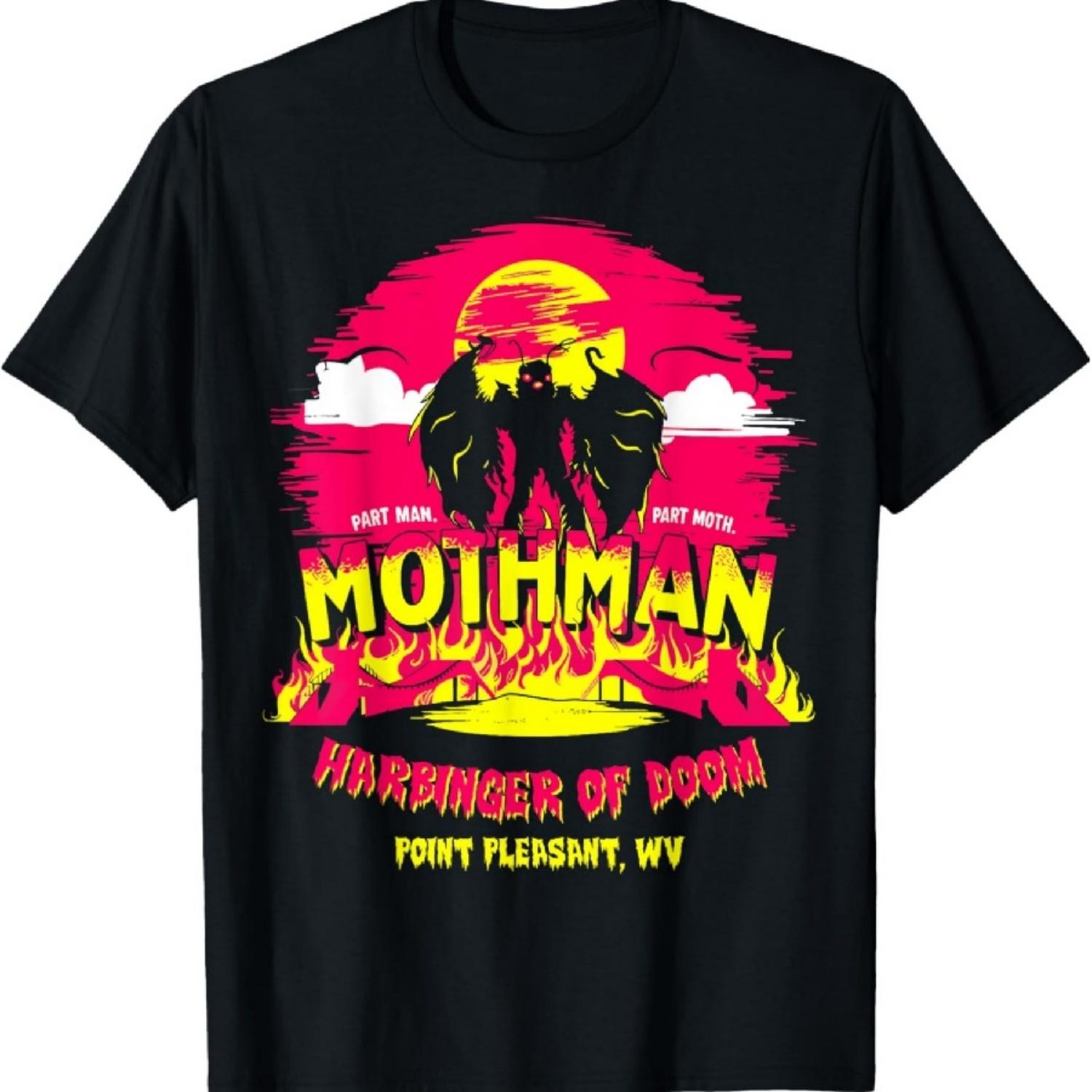 Mothman Funny Cryptid Creature Cryptozoology Folklore T-Shirt, Small, Black XXXXXL чёрный