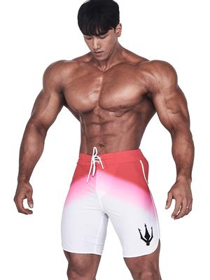 FIED IFBB 16 אינץ' מכנסי בורד פיזיק מכנסי פוזינג תחרות שחייה קיץ NPC מספר [FIED] גברים (JP, מידה, 26, ורוד) [פריט]