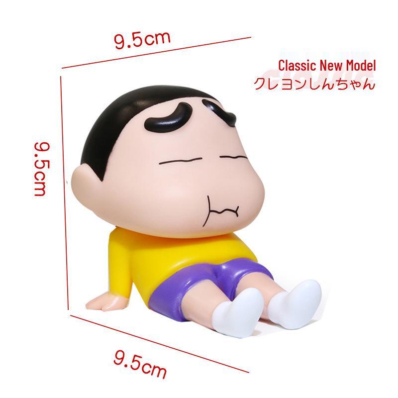 Crayon Shin-chan Tablet-Ständer: Fauler Mensch Anime Figur Trendiges Spielzeug und Niedliches Puppenornament.