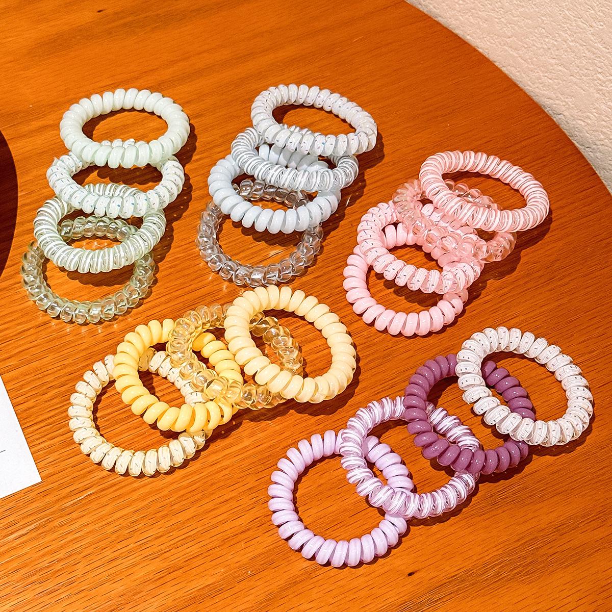 Набор цветных резинок для волос в корейском стиле - Высококачественные эластичные аксессуары для волос для женщин