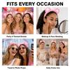1-10pcs Bear Ears Strawberry Headband Plush Non Slip Furry for Photoshoot Selfie Party Dress Up Trendy Accessory