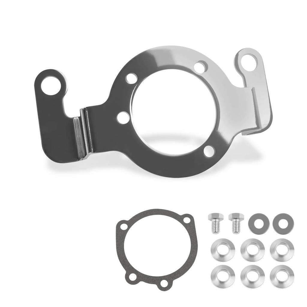 LOOBOR Air Filter Support Cab Support Bracket Replacement for Harley Big Twin/Twin Cam 1993-2017 (Chrome)
