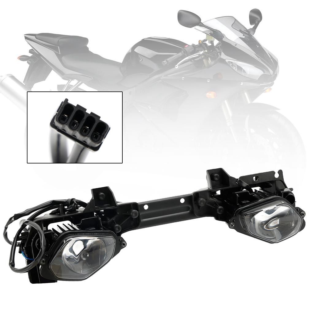 Front Headlight Grille Headlamp Led Protector Clear For Yamaha Yzf-R6 2017-2023