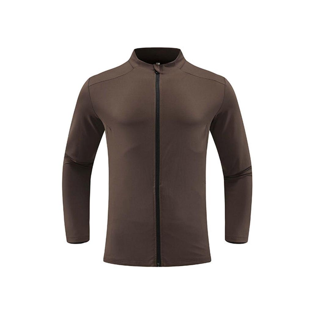 Herren Slim Fit Stehkragen Yoga- & Laufjacke