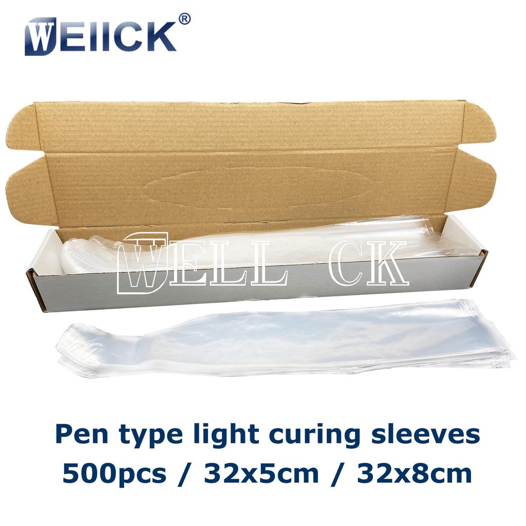 500 teile/schachtel Dental Material Einweg Licht Härtende Schutzhülle Lichtleiter Licht Stick Hülse 32*5cm/32*8cm