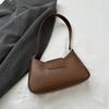 Vintage PU Leather Shoulder Bags for Women 2025 Y2K Chic Hobo Bags Luxury Brand Ladies Armpit Purses Daily Handbag Underarm Bags