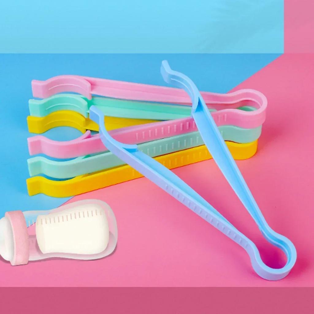 Protiskluzové sterilizované pinzety Odolné sterilizační plastové kleště na kojenecké lahvičky Kleštičky Svorka na lahvičku s mlékem Protiskluzové klipy na lahvičky