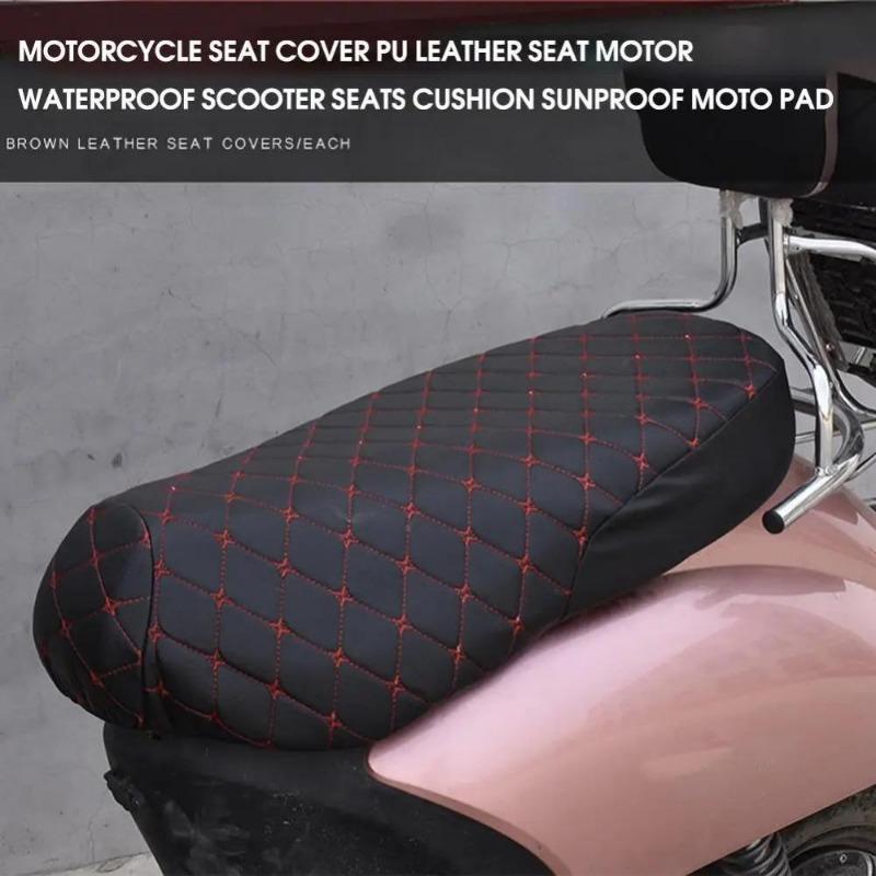 1 stück Motorrad Sitzbezug Verdickter Wasserdichter Anti-Rutsch-Sitzschutz 3D Kunstleder Sitzpolster Schutzhülle für Motorrad