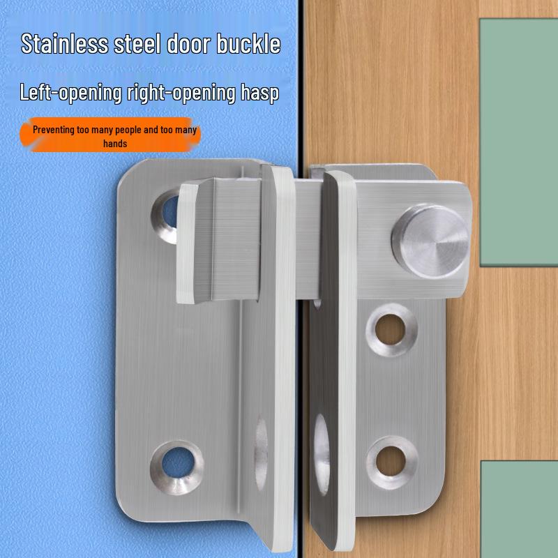 Zăvor de ușă din oțel inoxidabil fără găurire: Zăvor cu știft, Cataramă de prindere, Blocare cu cârlig stânga/dreapta, Zăvor de ușă și Lacăt.