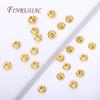 18K Gold Plated 6mm Bead Caps For Jewelry Making,Brass Beads Cap Spacer Beads For DIY Bracelets&Earrings Making Accessories