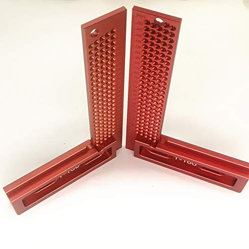 CarAngels Woodworking Ruler, Gauge, T-Shaped Cage, Square Ruler, Marking Tool, Aluminum (T-160)