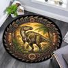 Prehistoric Dinosaur Scene Round Area Rug Under Office Chairs Bedroom Living Room Home Decor