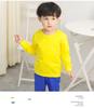 Children's Spring Collection Korean-Style Solid Color Hoodie - Trendy Long Sleeve Round Neck for Boys & Girls