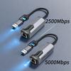 2.5Gbps 5Gbps USB-A/USB-C (Compatible with Thunderbolt4/3) To Ethernet Adapter RJ45 Network Card for Macbook Pro Laptop NAS Home 3