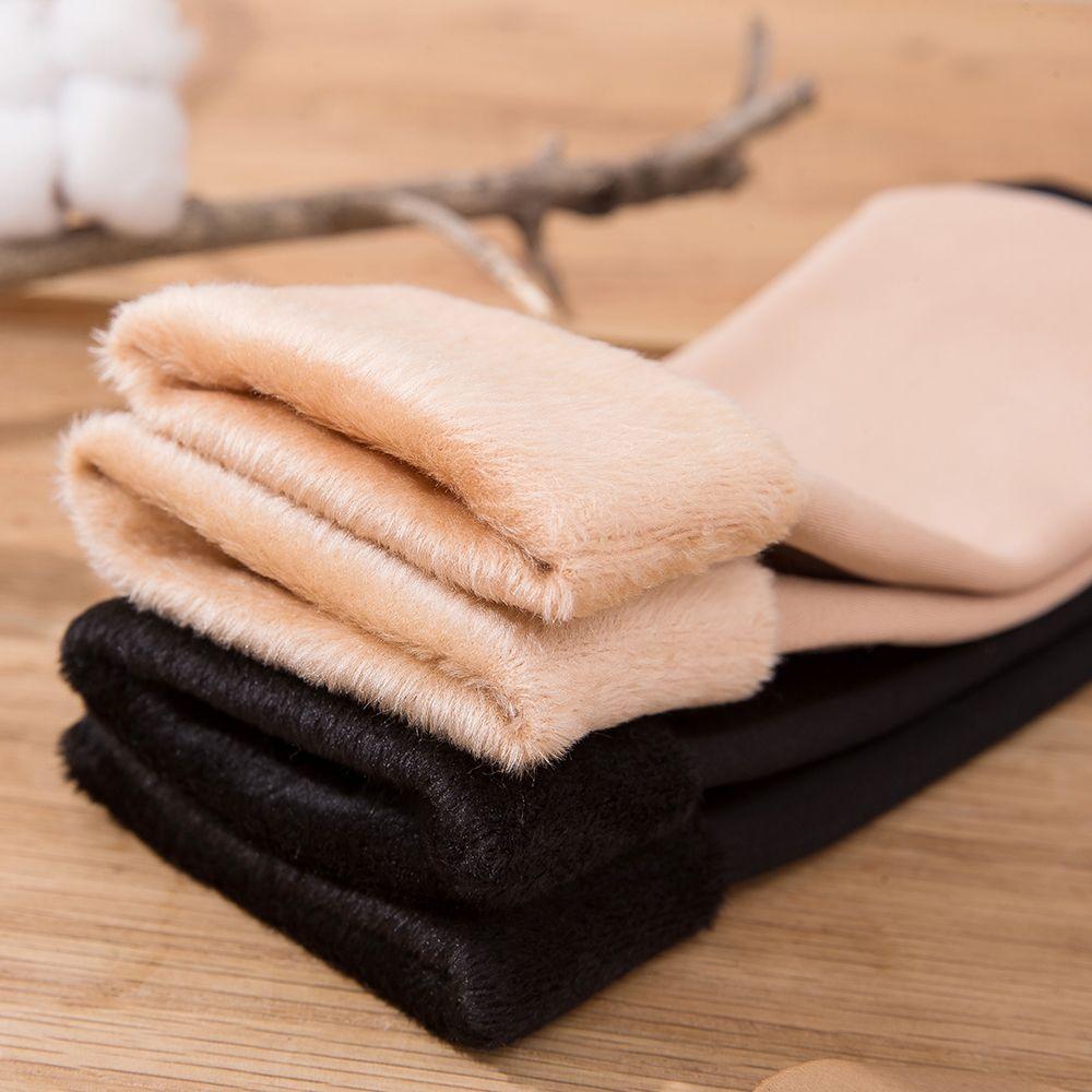 Thermal Wool Thicken Knee Gaiters Socks Sleeping Stockings Snow Long Socks Velvet Floor Hosiery
