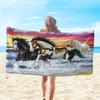 Strandtuch Pferd Laufend Küstenhund Strand Picknickmatte Wasserdicht Außen Außen Dekoration Geschenk