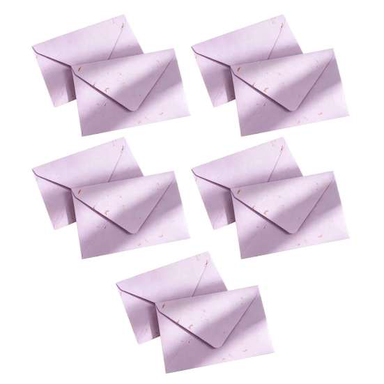 Artistic Stationery for Handwritten Messages 10PCS Petal Art Envelopes, Real Floral Texture Design, Thick Paper Western Style Delicate Envelopes