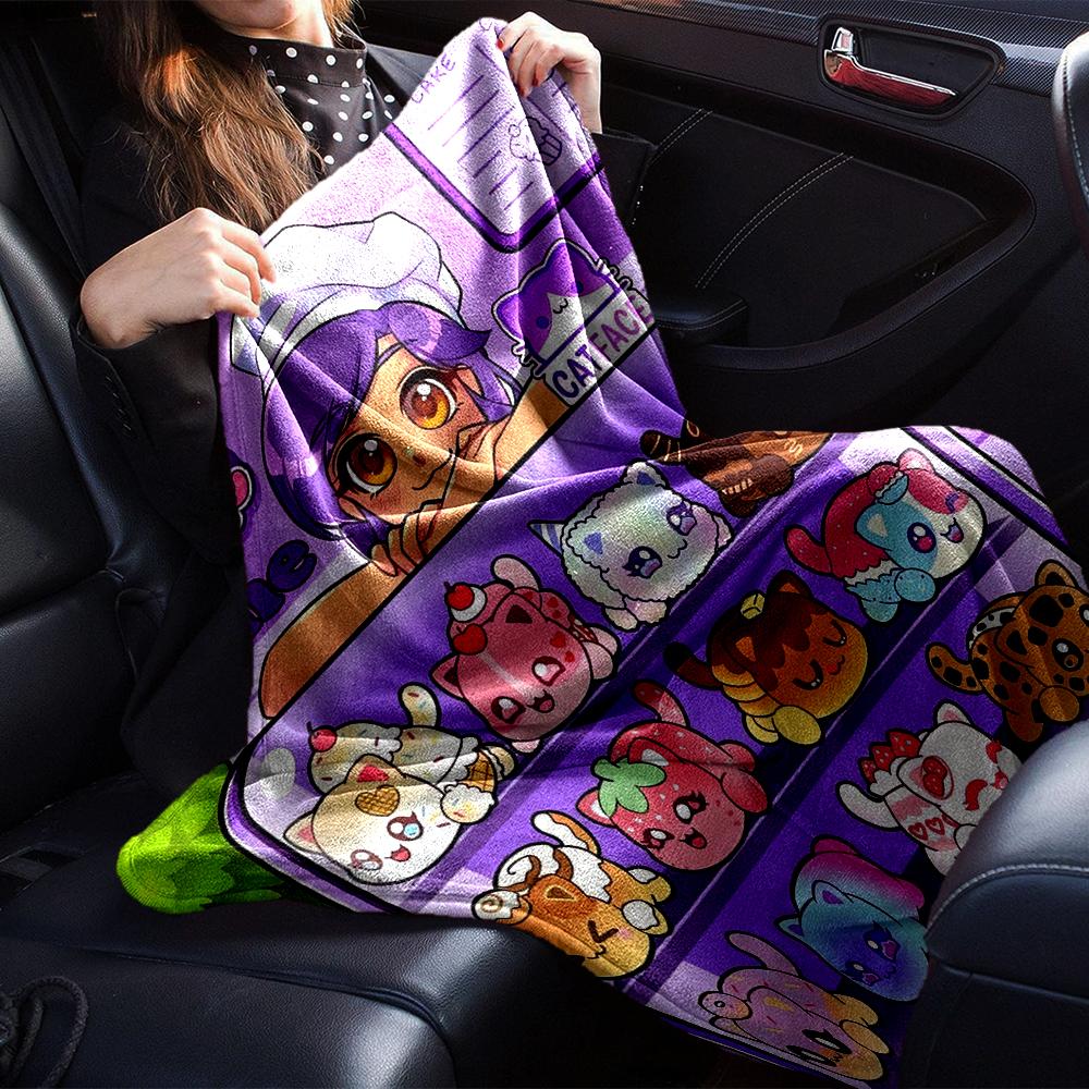 Coperta Stampata a Tema Aphmau con Nome Personalizzato - Perfetta per Divano, Letto, Viaggi e Uso Esterno | Lavabile in Lavatrice, Accogliente e Resistente.