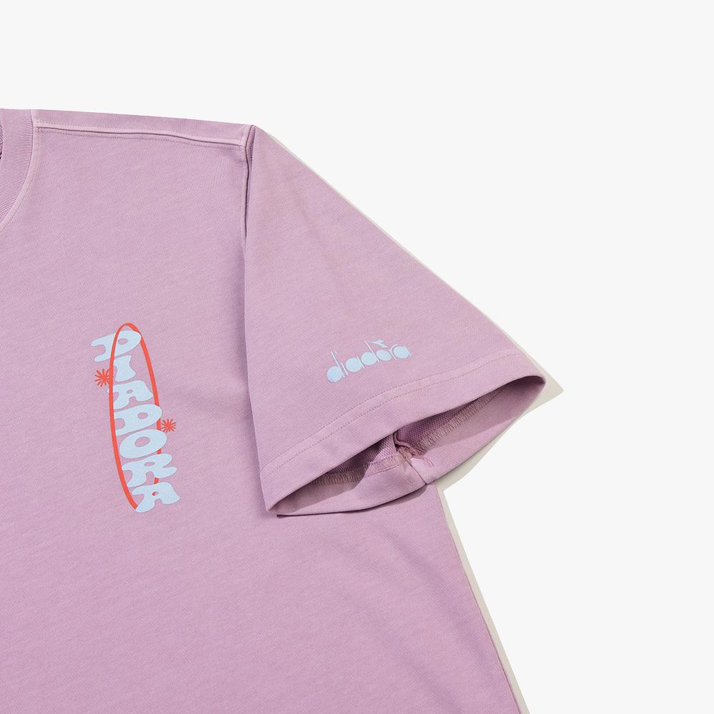 Diadora Equip Washed Graphic Back Mesh Short Sleeve T-Shirt Violet